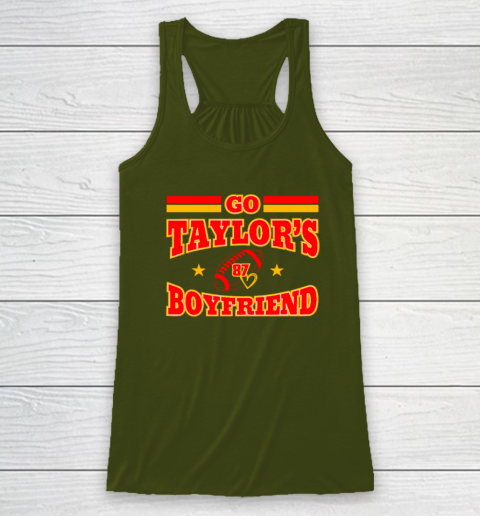 Go Boyfriend Football gift Fans Racerback Tank 2