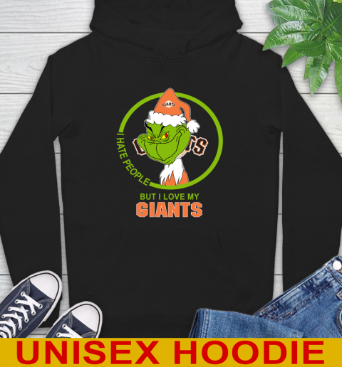San Francisco Giants MLB Christmas Grinch I Hate People But I Love My Favorite Baseball Team Hoodie 2