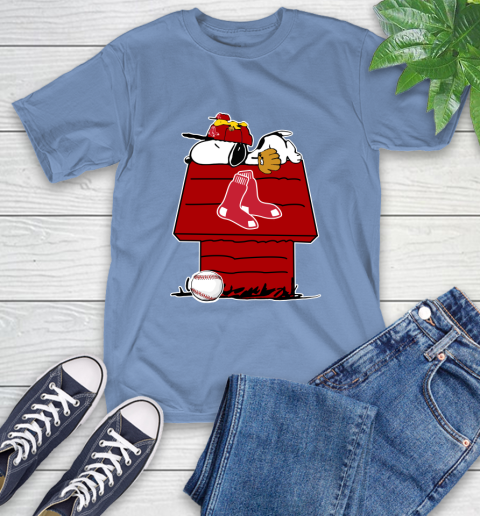 MLB Boston Red Sox Snoopy Woodstock The Peanuts Movie Baseball T Shirt T-Shirt 11