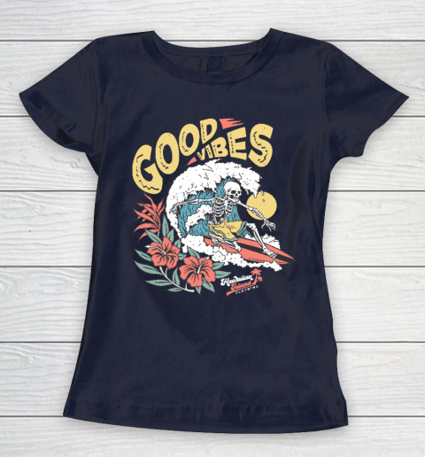 Good Vibes Skeleton Surfer Women's T-Shirt 2