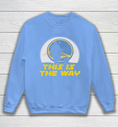 Golden State Warriors NBA Basketball Star Wars Yoda And Mandalorian This Is The Way Sweatshirt 8