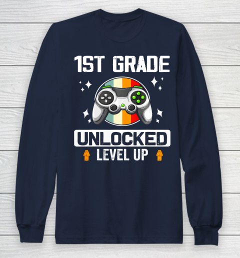 Next Level t shirts 1st Grade Unlocked Level Up Back To School First Grade Gamer Long Sleeve T-Shirt 2