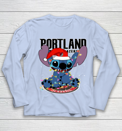 Portland Trail Blazers NBA noel stitch Basketball Christmas Youth Long Sleeve 5