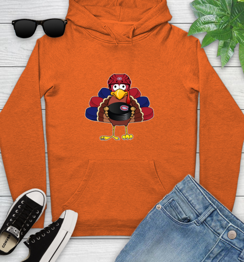 Montreal Canadiens Turkey Thanksgiving Day Youth Hoodie 5