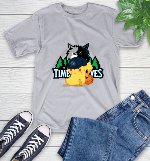 NBA Pikachu Basketball Sports Minnesota Timberwolves T-Shirt 6