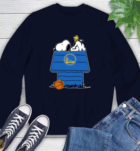 Golden State Warriors NBA Basketball Snoopy Woodstock The Peanuts Movie Sweatshirt 3