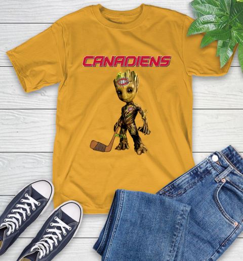 Montreal Canadiens NHL Hockey Groot Marvel Guardians Of The Galaxy T-Shirt 3