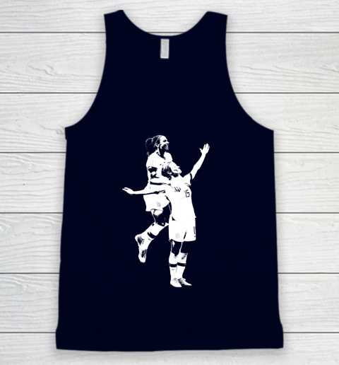 Megan Rapinoe and Alex Morgan Victory Pose  The White Stencil Tank Top 2