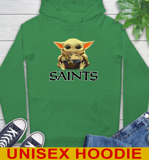 NFL Football New Orleans Saints Baby Yoda Star Wars Shirt Hoodie 8