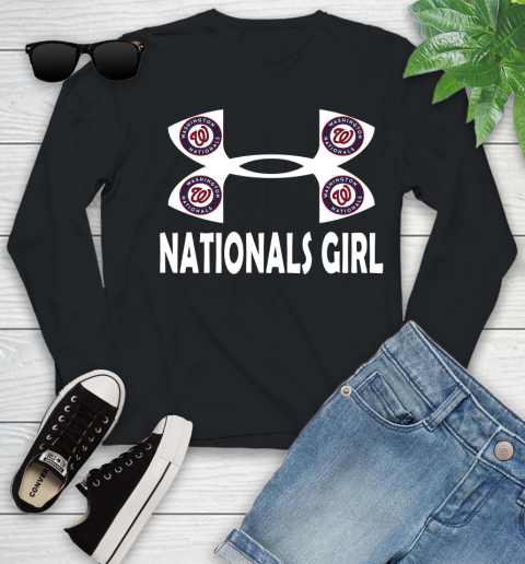 MLB Washington Nationals Under Armour Baseball Sports Youth Long Sleeve