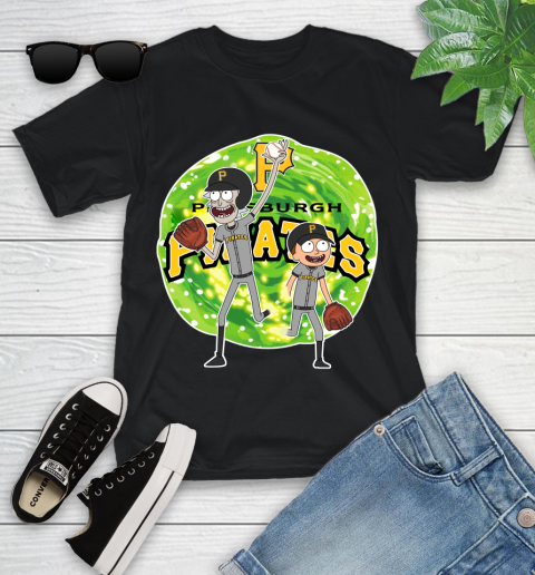 MLB Pittsburgh Pirates Rick And Morty Baseball Sports Youth T-Shirt 2