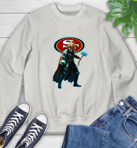 NFL Thor Avengers Endgame Football San Francisco 49ers Sweatshirt 12
