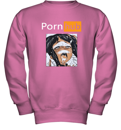 upys pornhub anime girl ahegao shirts youth sweatshirt 47 front safety pink
