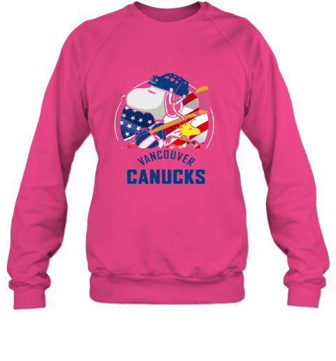 Vancouver Canucks Ice Hockey Snoopy And Woodstock NHL Sweatshirt