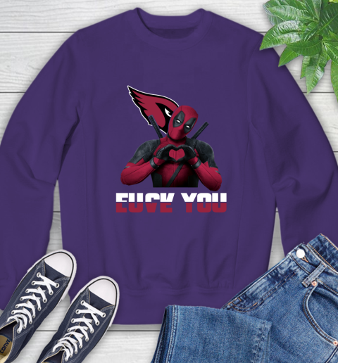 NHL Arizona Cardinals Deadpool Love You Fuck You Football Sports Sweatshirt 4