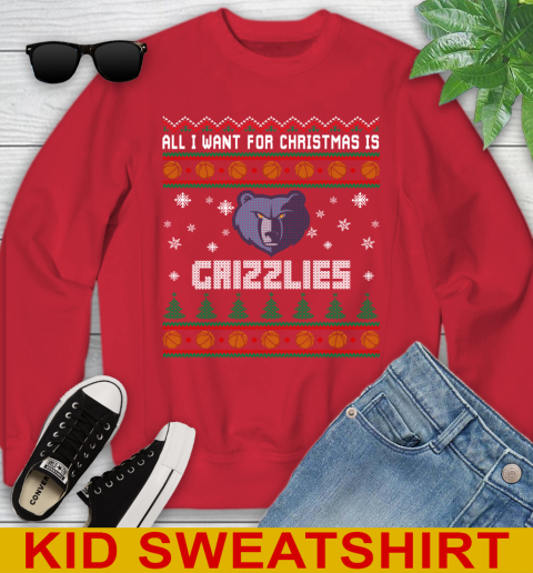 NBA All I Want For Christmas Is Memphis Grizzlies Basketball Sports 115