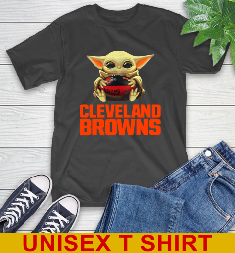 NFL Football Cleveland Browns Baby Yoda Star Wars Shirt T-Shirt 2