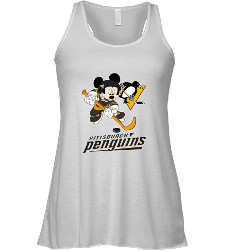 NHL Hockey Mickey Mouse Team Pittsburgh Penguins Racerback Tank