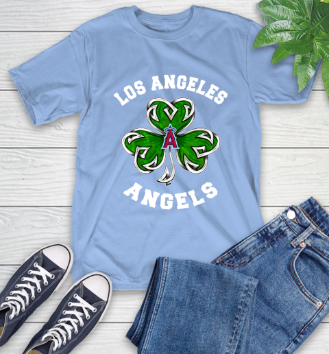 MLB Los Angeles Angels Three Leaf Clover St Patrick's Day Baseball Sports T-Shirt 12