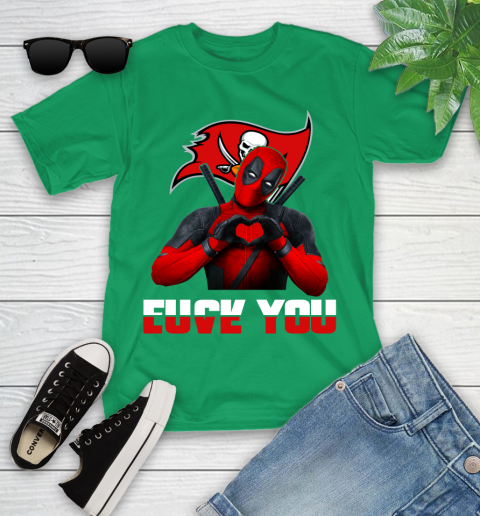 NHL Tampa Bay Buccaneers Deadpool Love You Fuck You Football Sports Youth T-Shirt 8