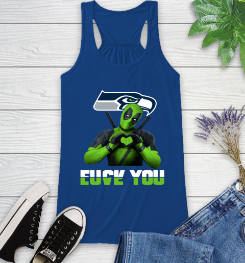 NHL Seattle Seahawks Deadpool Love You Fuck You Football Sports Racerback Tank 8
