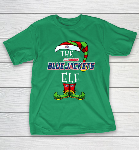Columbus Blue Jackets Christmas ELF Funny NHL T-Shirt 5