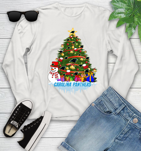 Carolina Panthers Merry Christmas NFL Football Sports Youth Long Sleeve 12