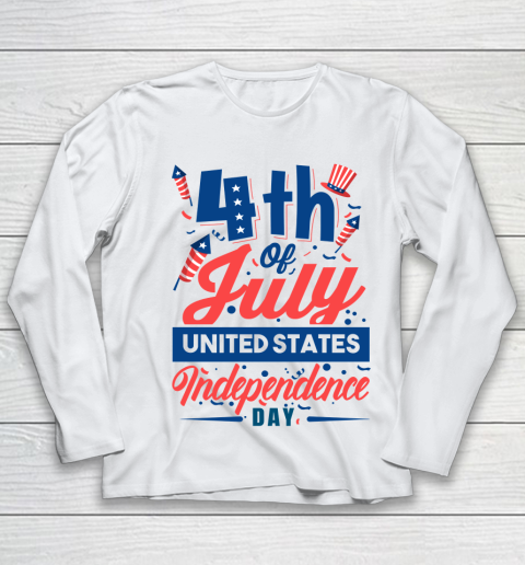 United States Independence Day 4th Of July Youth Long Sleeve