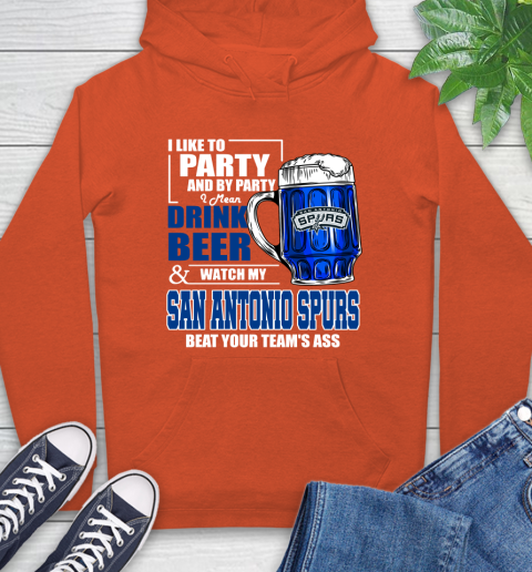 NBA Drink Beer and Watch My San Antonio Spurs Beat Your Team's Ass Basketball Hoodie 4