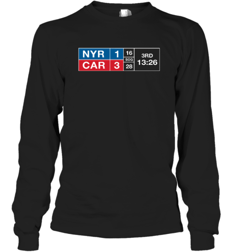 New York Rangers And Carolina Hurricanes Score Long Sleeve T-Shirt