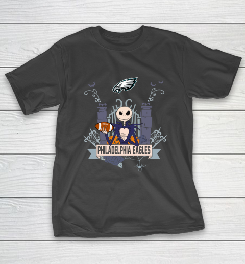 NFL Philadelphia Eagles Football Jack Skellington Halloween T-Shirt