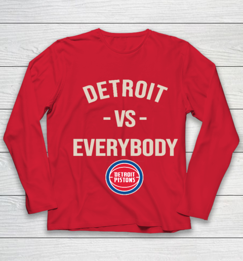 Detroit Pistons Vs Everybody Youth Long Sleeve 8
