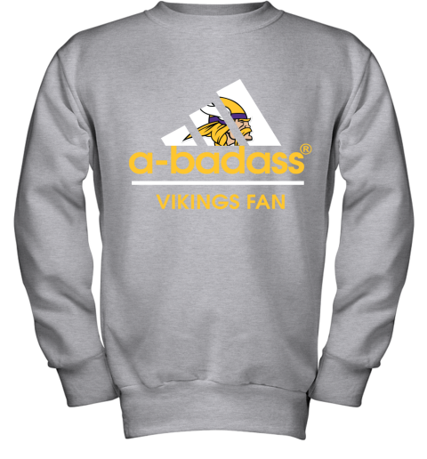 NFL A Badass Minnesota Vikings Fan Adidas Football Sports Sweatshirt