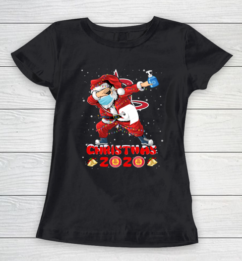Houston Rockets Funny Santa Claus Dabbing Christmas 2020 NBA Women's T-Shirt