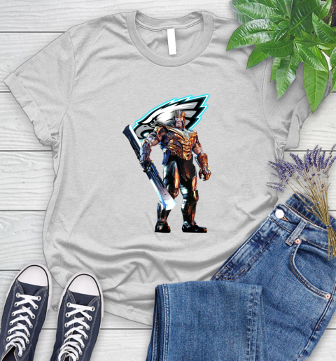 NFL Thanos Gauntlet Avengers Endgame Football Philadelphia Eagles Women's T-Shirt