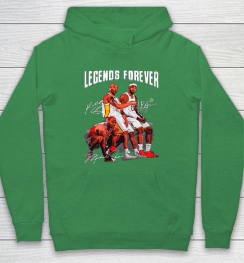 Kobe Bryant Lebron James And Michael Jordan Legends Forever Signatures Hoodie 5