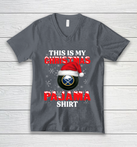 Buffalo Sabres This Is My Christmas Pajama Shirt NHL V-Neck T-Shirt 4