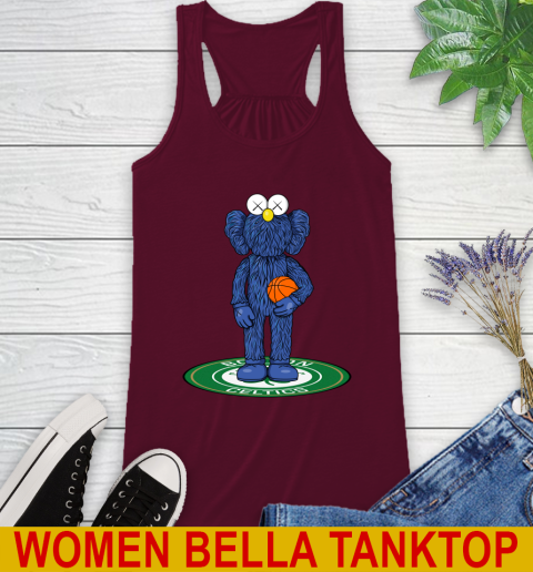 NBA Basketball Boston Celtics Kaws Bff Blue Figure Shirt Racerback Tank 3