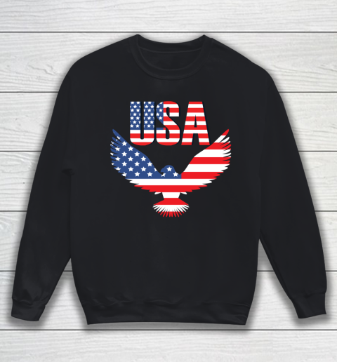 Independence Day 4th Of July USA Eagle Heart American Patriot Armed Forces Memorial Day Sweatshirt