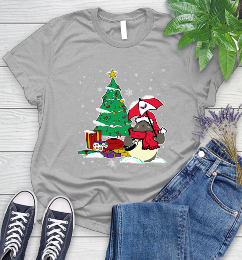 Washington Capitals NHL Hockey Cute Tonari No Totoro Christmas Sports Women's T-Shirt 5