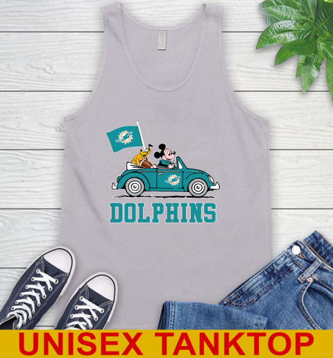 NFL Football Miami Dolphins Pluto Mickey Driving Disney Shirt Tank Top 4