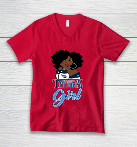 Tennessee Titans Girl NFL V-Neck T-Shirt 7