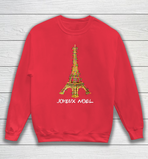 Joyeux Noel French Merry Christmas Eiffel Tower Sweatshirt 7