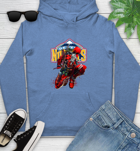 NBA Deadpool Marvel Comics Sports Basketball Denver Nuggets Youth Hoodie 12