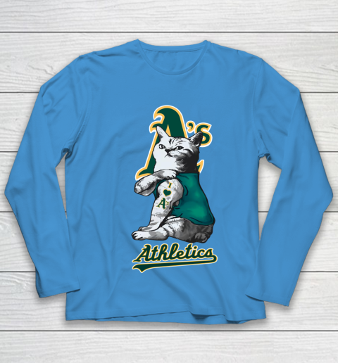MLB Baseball My Cat Loves Oakland Athletics Youth Long Sleeve 5