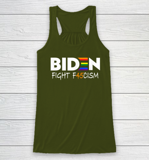 Biden Fight F45cism Shirt Biden Fight Fascism Anti Trump Racerback Tank 3 Biden Fight F45cism Shirt Biden Fight Fascism Anti Trump Racerback Tank - Image 3