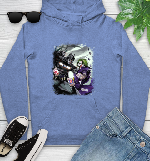 San Diego Padres MLB Baseball Batman Fighting Joker DC Comics Youth Hoodie 12