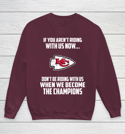 NFL Kansas City Chiefs Football We Become The Champions Youth Sweatshirt 4