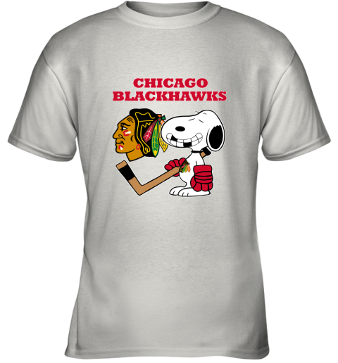 Chicago Blackhawks Ice Hockey Broken Teeth Snoopy NHL Youth T-Shirt