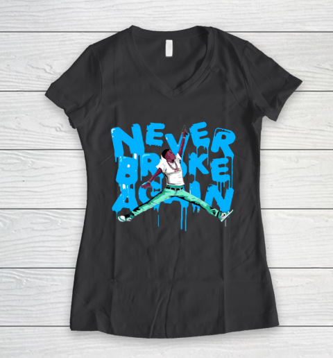 Never Broke Again NBA Women's V-Neck T-Shirt 6